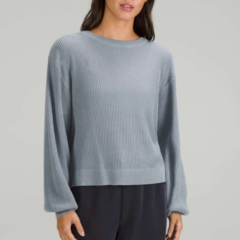 Lululemon Reversible Crossover Sweater in Chambray